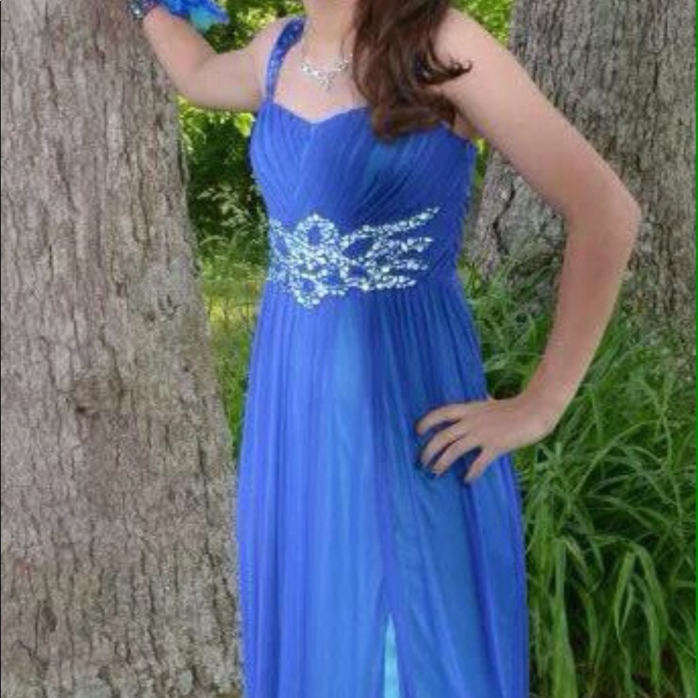 Royal/teal prom, formal or dance dress